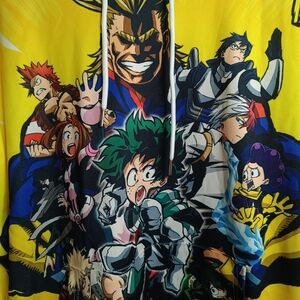 My Hero Academia Print Hoodie Sz Large Anime Cosplay Manga Funimation Animation